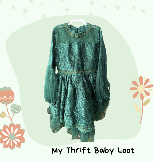 NEW Smianka green party dress for girls (5-6 years)